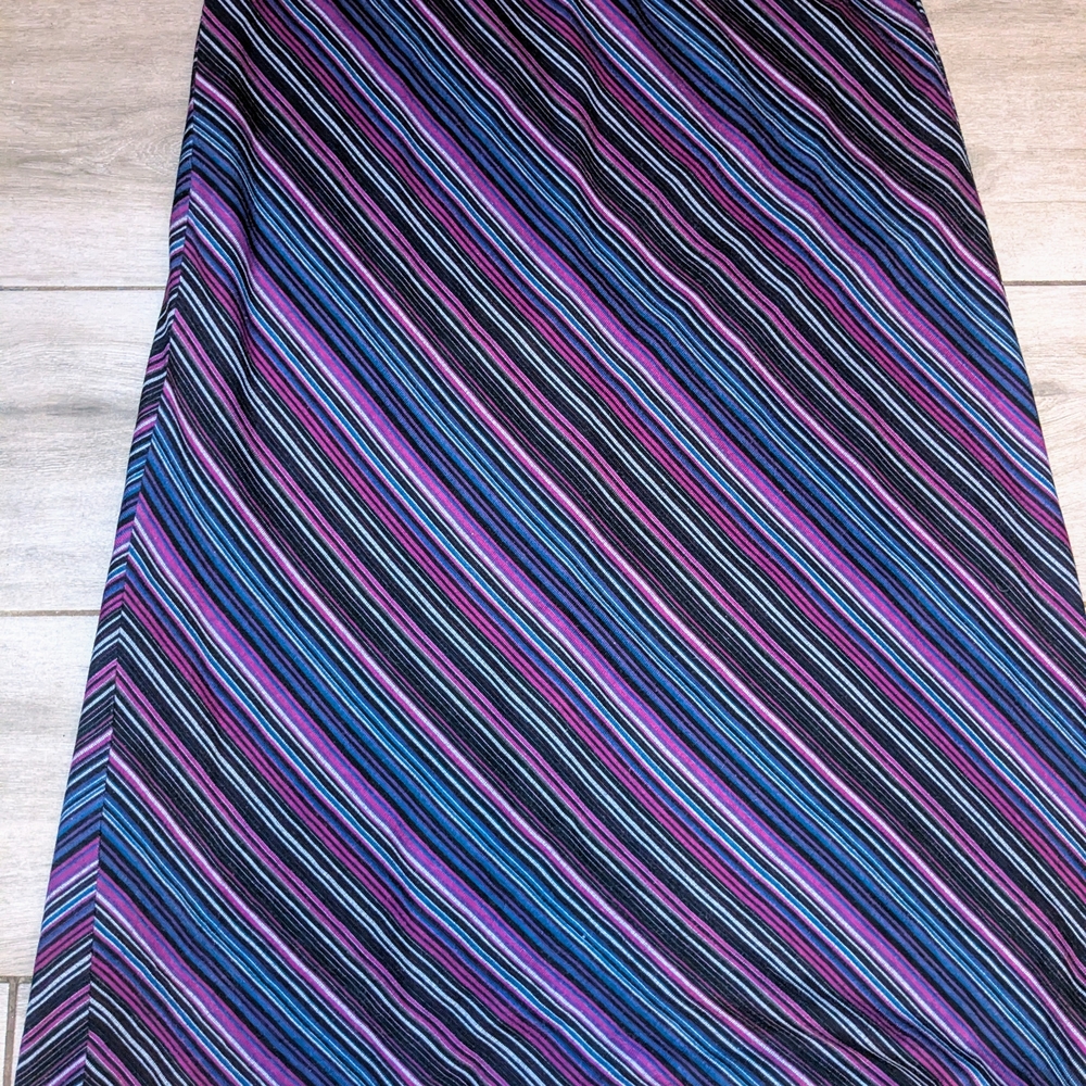 JohnPaulRichard Striped Maxi Skirt - Black, Blue, Purple
